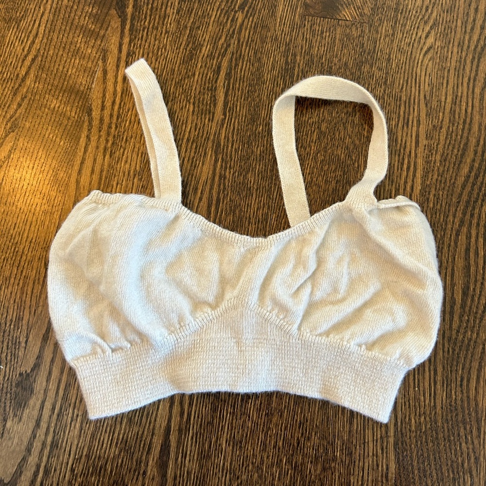Mango fuzzy bralette